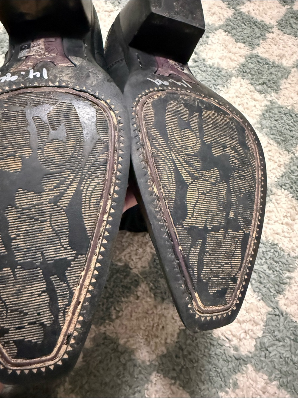 Ariat Women Western Gold Rush Black Leather Suede Fringe Cowgirl Boots Size 8B - Picture 13 of 16